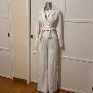 Jumpsuit Ivory Self Tie S